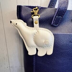 PORTLAND Leather Polar Bear Purse Charm Bear Lover Bag Charm NEW!  FAST SHIP